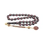 Diamond Gümüş Püsküllü Oltu Taşı Tesbih Lt1392