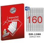 Diamond Lazer Etiket DM-1280 22X12 mm - Çok Renkli - Standart