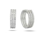 Diamond Model 3 Sira Yarimtur Halka Kadin Gumus Kupe 16 Mm