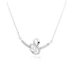 Diamond Serisi Zirkon Tasli Kugu Model Guzellik Gumus Kadin Kolye