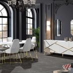 Diamond Yemek Odası Takımı, Krem