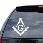 DiamondCutStickerz Mason Masonik Araçlar Çıkartma Araba Kamyon Motosiklet Penceresi iPad Dizüstü Bilgisayar Duvar Dekoru - Boyut (09 inç / 23 cm Boy) - Renk (Mat Siyah)