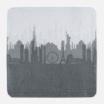 Diaqua City Desenli 54.5x54.5 cm Küvet İçi Paspas