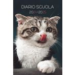 Diario Scuola 2024 2025: Agenda gatto scolastica ragazza e ragazzo elementari medie | 2 Giorni per Pagina | Planner Scolastico da Settembre 2024 ad ... | Formato A5 (13,97 x 21,59 cm) | 215 Pagine