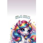 Diario Scuola 2024 2025: Agenda scolastica settimanale per studenti delle scuole elementari, medie, superiori⎜Unicorn