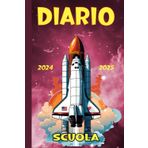 Diario Scuola 2024 2025 Spazio: Agenda Giornaliera (un giorno x pagina) Spaziale per la Scuola Elementare e Media. Ideale per Bambini e Ragazzi