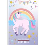 Diario Scuola 2025 2026: Agenda settimanale per studenti delle scuole elementari, medie e superiori | unicorno - Formato A5.