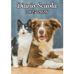 Diario Scuola 2025 2026 Gatto e cane: Pianificatore una settimana su 2 Pagine , Settembre 2025 a Agosto 2026, per Ragazze e Ragazzi, Bambino, Adulto , Elementari, Media, Superiori Gatti e cani
