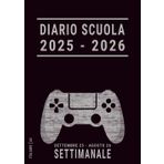 Diario Scuola 2025 2026 Settimanale: Agenda Scolastica Per Ragazzo Studenti delle Scuole Medie e Superiori , da Settembre ad Agosto , Grande A4 , italiano , Nero