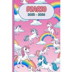 Diario Unicorni 2025 2026 scuola elementare medie un giorno per pagina con spazi per colorare