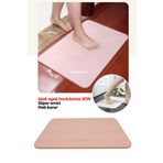 DİATOMPASPAS Pembe Diatom Süper Emici Sihirli Hijyenik Paspas Diatomite Mat Diatom Banyo Paspası