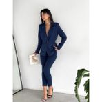 Diaves Lacivert Kruvaze Blazer Ceket Havuç Pantolon Takım Elbise - 01L-Lacivert - 2XL