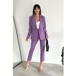 diaves Lila Kruvaze Blazer Ceket Havuç Pantolon Takım Elbise
