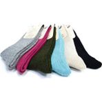 Diba 6 Adet Doğal Lambswool Yün Kadın Kışlık Çorap - Renkli - 36 - 40