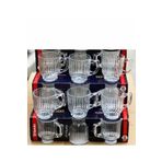 DİBA AVM 12 Adet city glass Kristal Kulplu Çay Nescafe Bardak Seti kupa kulplu bardak 12 adet