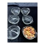 DİBA AVM 6 adet kuplu çerezlik sunumluk Cam Magnolia Tatlı Kasesi 6'lı Cam 130 ml