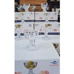 DİBA AVM 6'lı Kristal ayaklı Mini Lokumluk Şekerlik çerezlik reçellik sosluk 6 adet