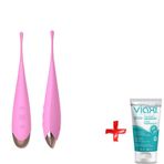 Dibe Çift Başlıklı A-spot Ve Klitoris Uyarıcı Şarjlı Su Geçirmez Vibratör+jel