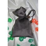 DiceLand DND RPG Büyük Boy Kadife Gri Bez Poşet Zar Kese Organizer