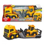 Dickie, 203725008, Volvo Kamyon Ekibi, Römorklu Kamyon 32 cm, Tekerlekli Yükleyici 9 cm, Şantiye, Kürekli, Tır, Işık ve Ses Efektli, Volvo Truck Team