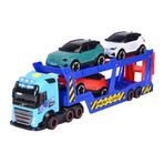 Dickie, 203747017 Volvo FH Kamyon, Işık Ve Ses, Serbest Tekerlek, Araç Taşıma İçin Römork, 3 Adet Araç, 40 Cm