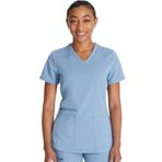 Dickies V Yaka Fırçalama Üstü 5 Cepli Gömlek Kuyruğu Etek ve Bi-Stretch Teknolojisi DK875, Mavi Jean, S
