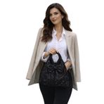 diclecollection Kadın Siyah Pullu Kumaş Abiye Çanta Fiyonk Detay/Spor Kullanım Çanta (Çanta Kılıfı Hediye)
