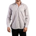 Dicotto Açık Gri Büyük Beden Rahat Kesim Cepli Uzun Kol Regular Fit Erkek Gömlek - 150-29 - 2XL - Gri - Açık Gri