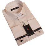 Dicotto Açık Gri Dar Kesim Micro Kumaş Kol Düğmeli Slim Fit Erkek Gömlek - 201-9 - Gri - Açık Gri