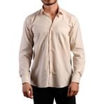 Dicotto Bej Rahat Kesim Cepli Uzun Kol Regular Fit Erkek Gömlek - 150-11 - XL