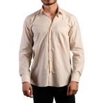 Dicotto Bej Rahat Kesim Cepli Uzun Kol Regular Fit Erkek Gömlek - 150-11