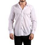 Dicotto Beyaz Dar Kesim Slim Fit Uzun Kol Düz Renk Erkek Gömlek - 151-1 - XL