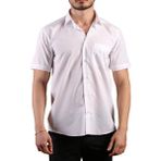 Dicotto Beyaz Kısa Kol Rahat Kesim Cepli Regular Fit Erkek Gömlek - 500-1 - 2XL