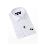 Dicotto Beyaz Regular Fit Klasik Kesim Micro Kumaş Kol Düğmeli Erkek Gömlek - 190-1