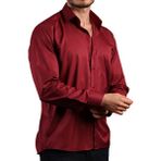 Dicotto Bordo Büyük Beden Rahat Kesim Micro Kumaş Kol Düğmeli Regular Fit Erkek Gömlek - 190-13 - 2XL