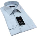 Dicotto Gri Armür Desenli Rahat Kesim Uzun Kol Erkek Gömlek Tek Cepli Klasik Regular Fit - XL