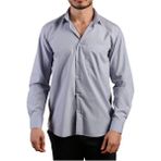 Dicotto Gri Büyük Beden Rahat Kesim Cepli Uzun Kol Regular Fit Erkek Gömlek - 150-2 - 4XL