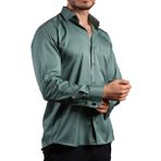 Dicotto Haki Yeşil Klasik Kesim Micro Kumaş Kol Düğmeli Regular Fit Erkek Gömlek - 190-19
