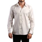 Dicotto Krem 8 Drop Ekstra Uzun Kol Dar Kesim Micro Kumaş Kol Düğmeli Slim Fit Erkek Gömlek - 197-10 - 2XL