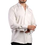 Dicotto Krem Rahat Kesim Micro Kumaş Kol Düğmeli Regular Fit Erkek Gömlek - 190-10 - 2XL