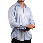 Dicotto Mavi Rahat Kesim Micro Kumaş Kol Düğmeli Regular Fit Erkek Gömlek - 190-4 - XL