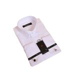 Dicotto Micro Kumaş Kol Düğmeli Slim Fit Beyaz Erkek Gömlek