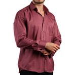 Dicotto Mürdüm Rahat Kesim Micro Kumaş Kol Düğmeli Regular Fit Erkek Gömlek - 190-23 - XL