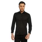 Dicotto Siyah Micro Kumaş Kol Düğmeli Slim Fit Erkek Gömlek