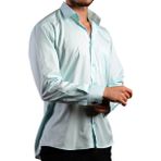 Dicotto Su Yeşili Mint Büyük Beden Rahat Kesim Micro Kumaş Kol Düğmeli Regular Fit Erkek Gömlek - 190-22 - 4XL