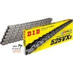 Did 525-106Vx3 2006-2013 Aprilia Tuono 1000R Factory Uyumlu Zincir Vx3 Xring Silver