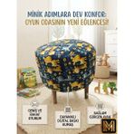 Diday Zürafa Puf F Puf Koltuk Puff Dekoratif Şık Fonksiyonel Tabure Moderndesenli Silindir Dijital Baskılı Renkli Bench Dekoratif Bohem Doğal Gürgen Ayaklı Çok Amaçlı Bahçe Ev Balkon - 40 x 40 x 40