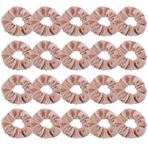 Didder 20 adet açık haki Scrunchies, kadife saç Scrunchies, yumuşak elastik Bobbles halatlar Scrunchie düz renk saç aksesuarları kadınlar kızlar için