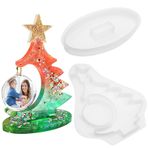 Didiseaon 1 Takım Kristal tutkal Noel ağacı kalıbı Noel süsleri silikon kalıplar noel epoksi kalıp resim çerçevesi ekranı epoksi reçine yılbaşı ağacı süslemeleri kendin yap kalıp Sabun
