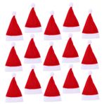 Didiseaon 15 Adet Mini Noel Baba Şapkası Minyatür Noel Şapkaları Şişesi Kapağı Için Noel Baba Şapkaları Noel Baba Şapkası Çatal Bıçak Çantası Noel Gümüş Sahipleri Noel Ağacı Bez Küçük Şapka